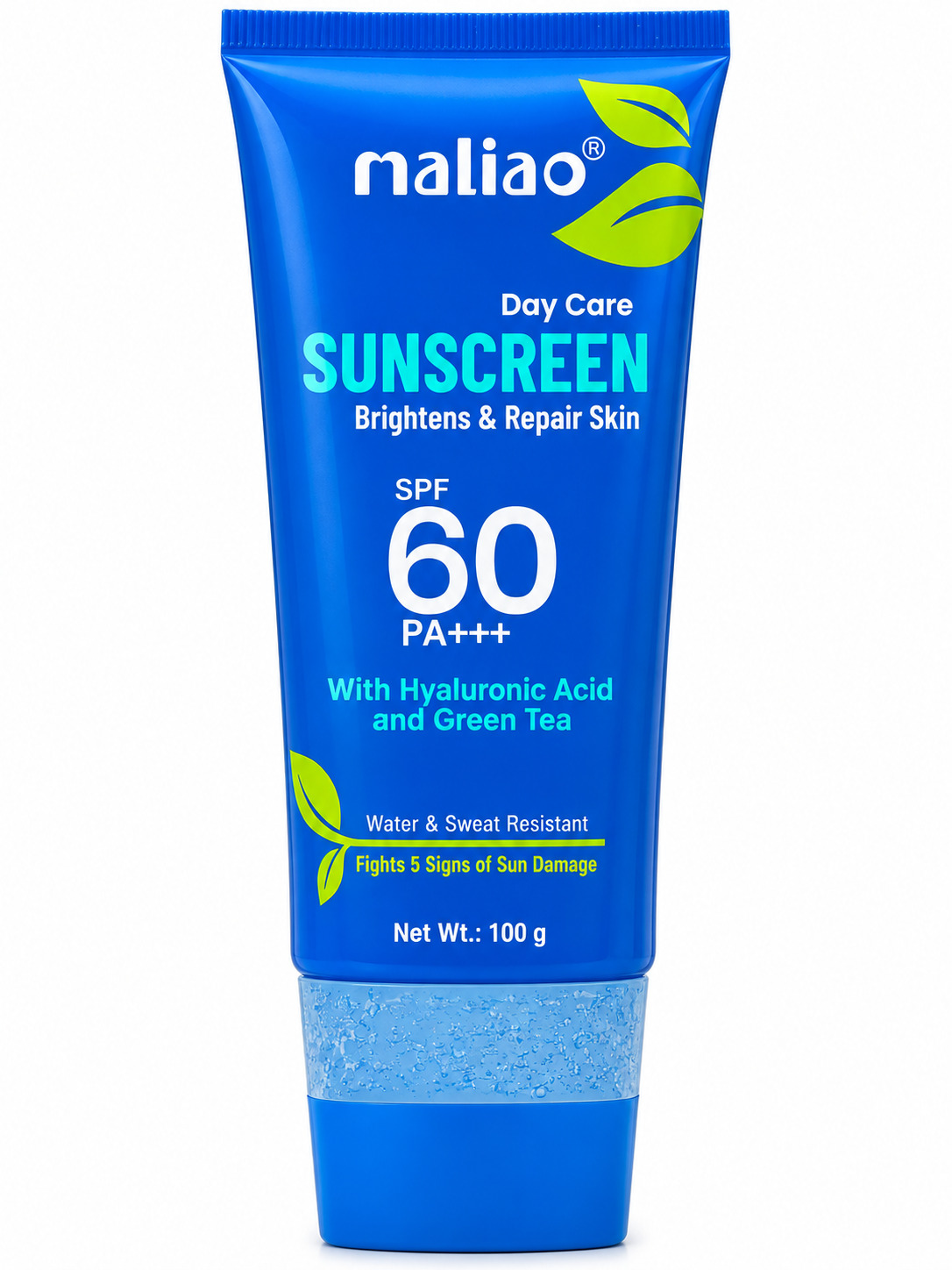 Maliao Day Care Sunscreen 100 gm With Hyaluronic Acid and Green Tea