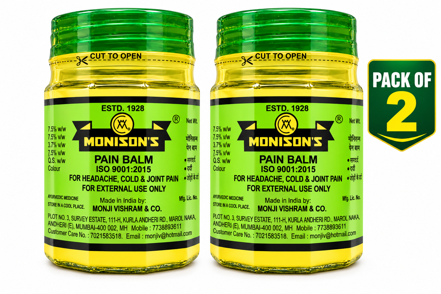 Monison's Pain Balm 100 gm